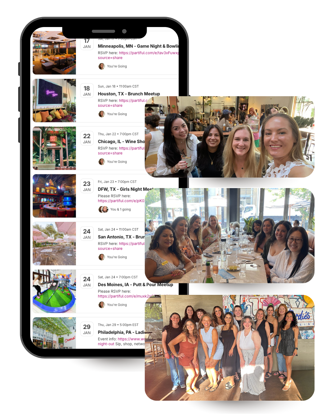 SERA Girls Club app — community events and meetups